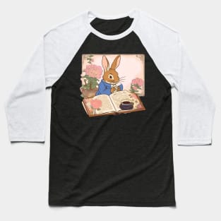 Read a Book with Coffee and Flemish Giant Rabbit Bunny Baseball T-Shirt